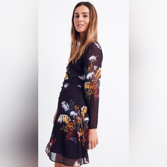 Madewell Lilyblossom Button-Front Dress in Blooming Oasis sz 14 - Picture 2 of 8